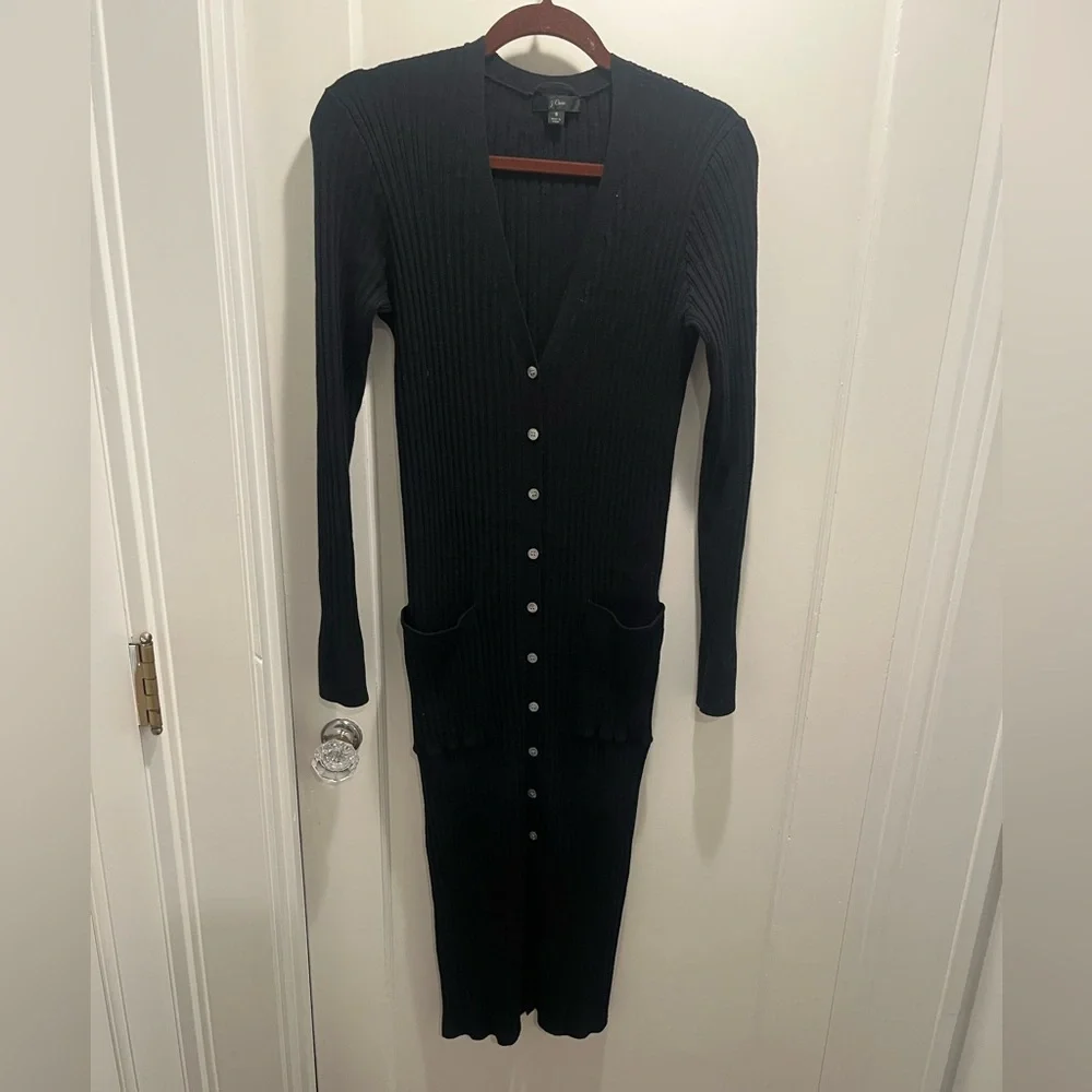 J.Crew Ribbed V-neck Sweater Dress - Picture 5 of 6